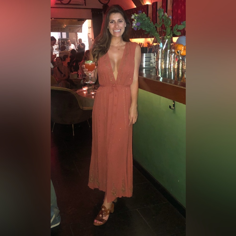 Free People Beaded Midi Dress